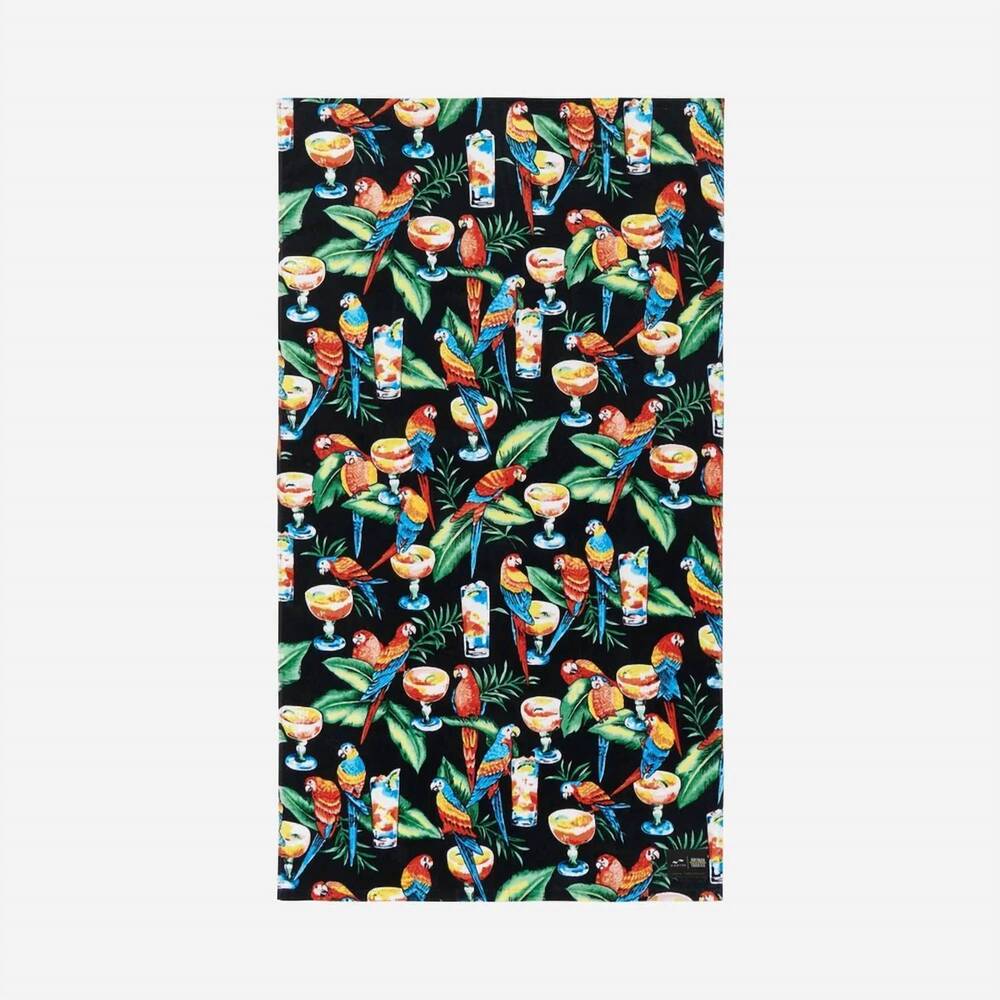 NEW SLOWTIDE cocktail party beach towel in black